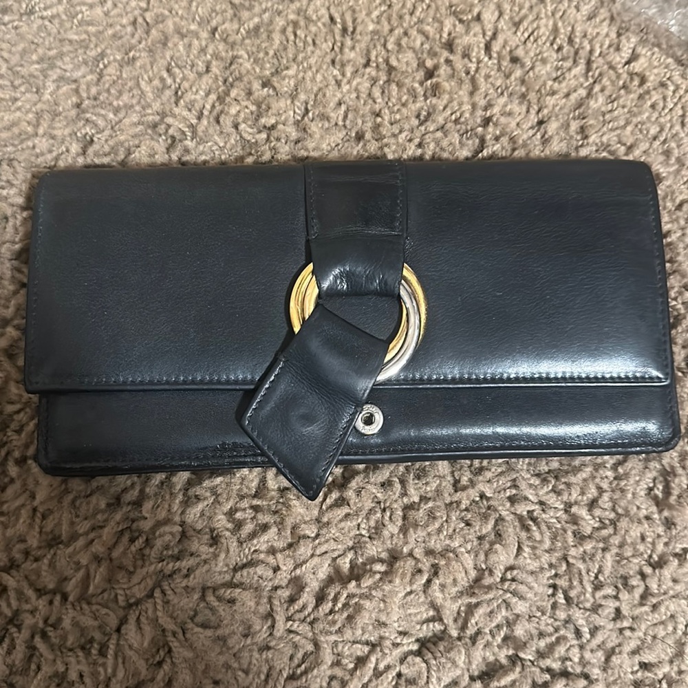 Authentic Cartier Trinity black Long Wallet